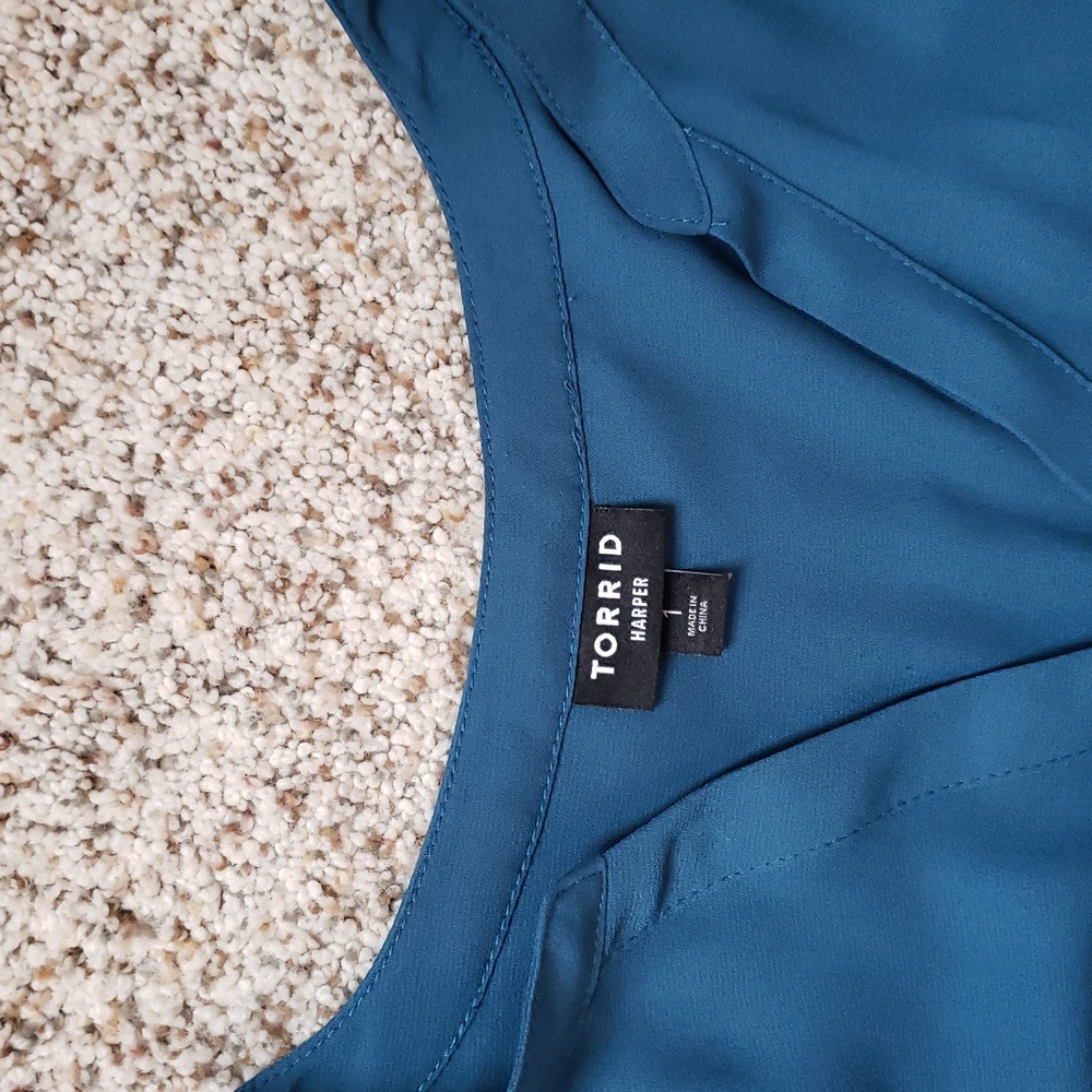 Torrid Harper Teal Blouse - image 3